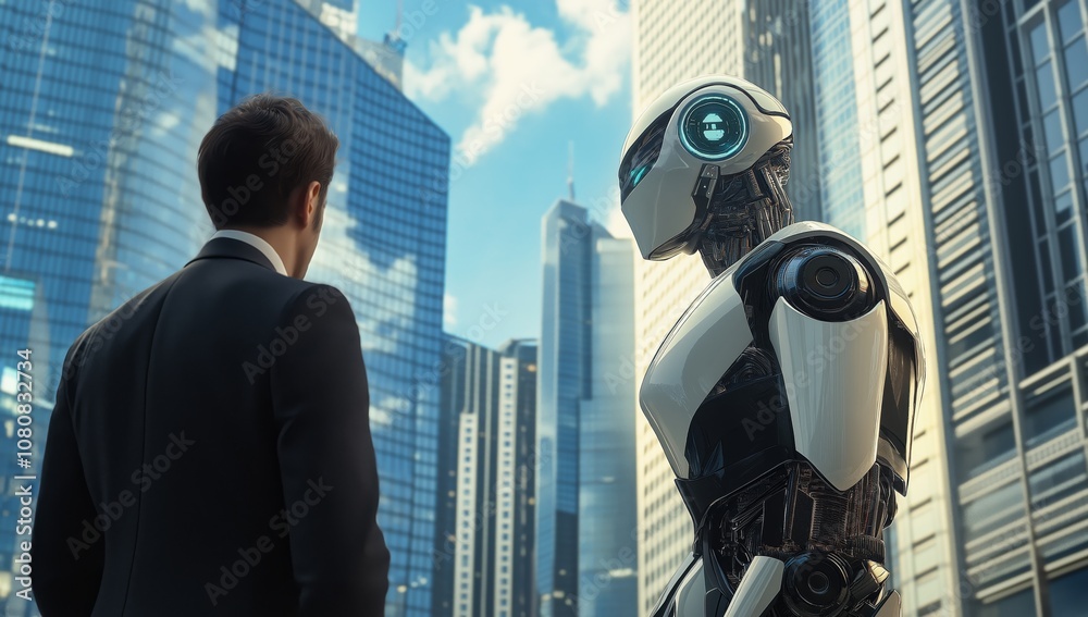 Aufkleber The Future of HumanRobot Interaction in Business explores advanced automation technologies reshaping corporate operations across industries, enhancing efficiency and productivity