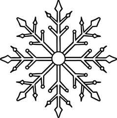 black and white Christmas snowflake 