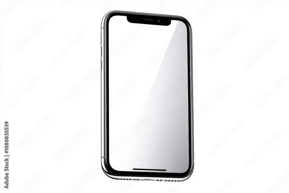 Poster a minimalist icon of a smartphone with simple line art, capturing a clean and modern look