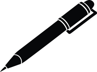 pen silhouette vector, pen icon black 