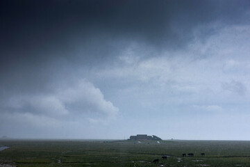 Gewitter auf der Hallig Langeness