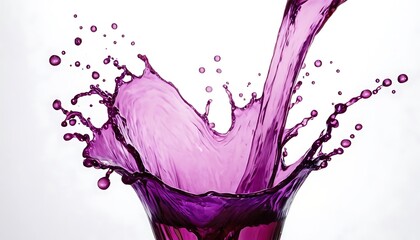 Fototapeta premium Vibrant Purple Berry Sauce Splash in Motion,purple, splash, vibrant, motion, sauce, berry, fruit, deliciously, artistic, colours, droplet, flow, liquid, 1