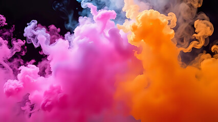 Fototapeta premium Colorful smoke, gradient smoke color with full frame. Ai generated image