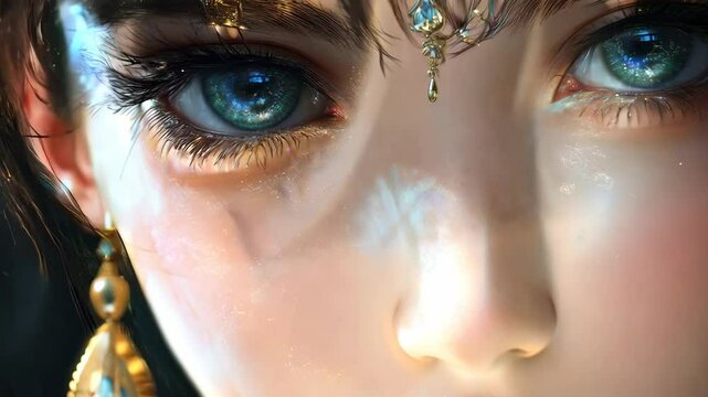 beautiful anime girl, young princess of the kingdom of eternal nights. generative AI Video