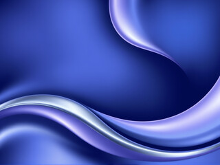 Obraz premium Abstract blue background with flowing waves and soft curves creating a serene and calming atmosphere