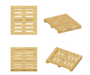 Pallet on a white background. 3d illustration.