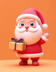 3d render Santa Claus