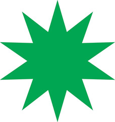 Obraz premium Green Star Graphic Design - High-Resolution Green Star Shape for Decorative Use
