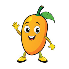 Obraz premium 3d rendering of beautiful colorful mango cartoon