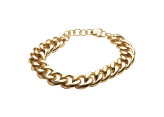 gold necklace isolated on transparent background