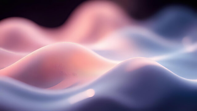 3d render wavy cramic light soft waving background. Ai generated image