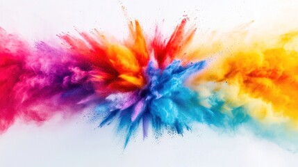 Abstract Colorful Powder Explosion