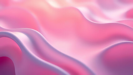 Obraz premium Abstract wavy 3d object smooth color gradient. Ai Generated image