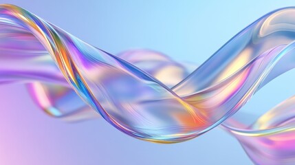 Fototapeta premium Abstract Flowing Liquid with Iridescent Colors