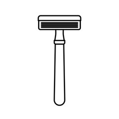 Safety razor icon in black style isolated on white background. Hairdressery symbol stock vector illustration.