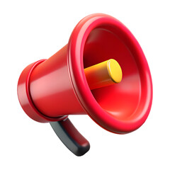 Large megaphone bullhorn isolated announcement