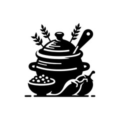 Simple Vector Icon of a Small Spanish dishes &ndash; Logo Design Illustration