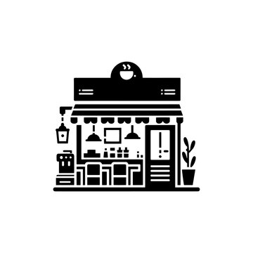 Simple Vector Icon of a Caf&eacute; de Chinitas &ndash; Logo Design Illustration