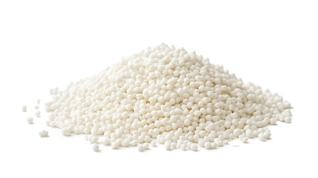 white Plastic pellets Background Close-up Plastic granules Polymer plastic beads resin polymer