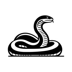 Fototapeta premium Simple Vector Icon of a snake anaconda – Logo Design Illustration