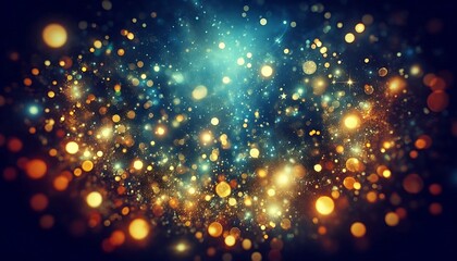 Obraz premium Abstract background with Golden Particles and Twinkling Stars