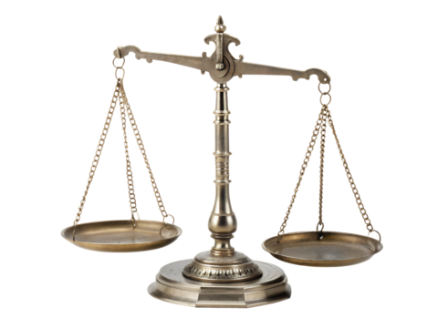 scales of justice isolated