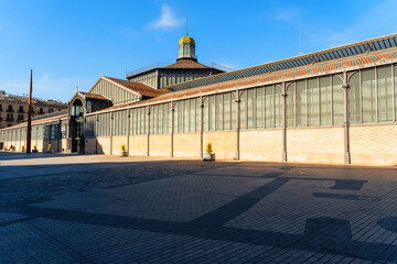 Der ehemalige Markt im Stadteil El Born. Der Markt beherbergt jetzt ein Museum, Barcelona, Spanien