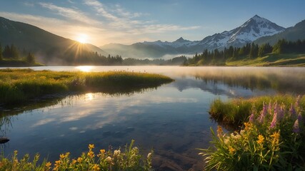 Obraz premium lake in the mountains
