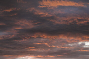 sunset in the clouds