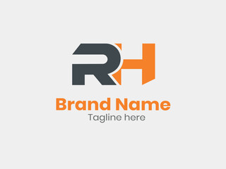 RH logo monogram initials letter concept.