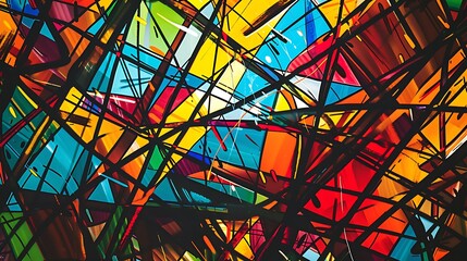 Fototapeta premium abstract colorful background with vibrant strips