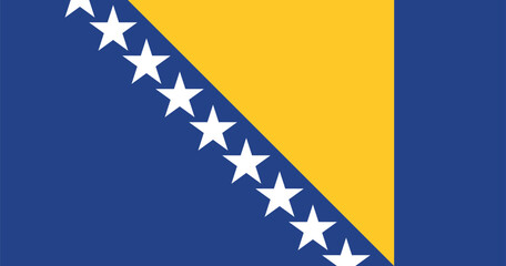 Bosnia And Herzegovina Flag Illustration