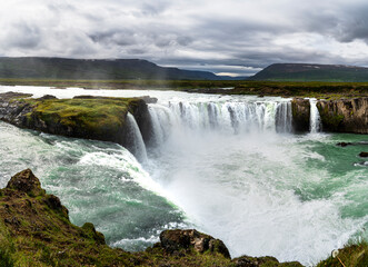 Godafoss in summertime, Iceland