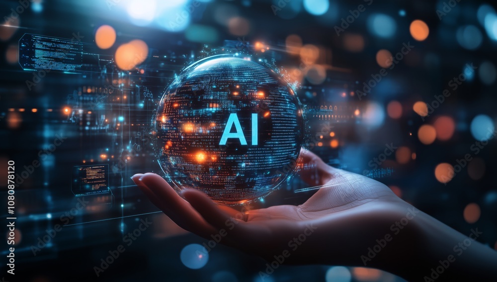 Poster this exploration of the future of ai in business highlights the transformative roles of automation, 