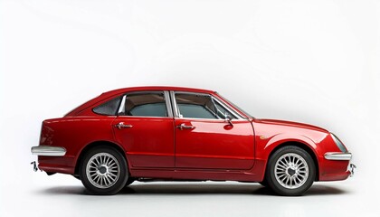 Fototapeta premium a red car with a white background