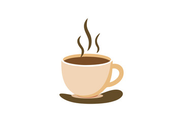 Minimalist Coffee Cup Illustrations with Steam - Perfect for Cafe, Coffee Shop, and Morning Vibes
