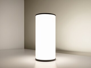 cylindrical shape empty blank screen for mockup.