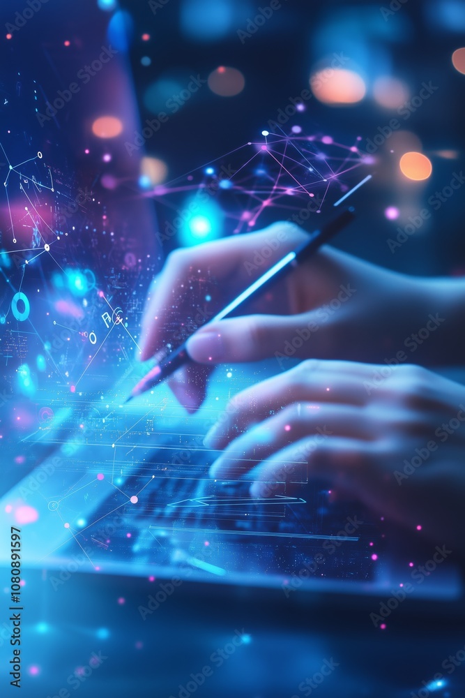 Poster digital business insights effectively leveraging advanced technologies in order to achieve sustainab