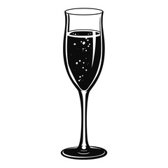 Champagne glass icon.
