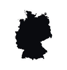 Germany Map vector icon. Map of Germany Black Silhouette.