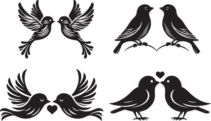 Happy Valentine Day cute bird vactor design.
