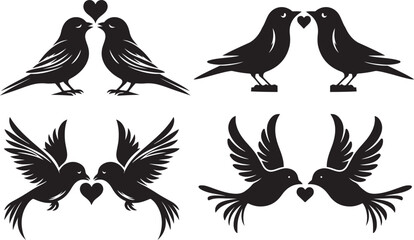 Happy Valentine Day cute bird vactor design.