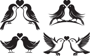 Happy Valentine Day cute bird vactor design.