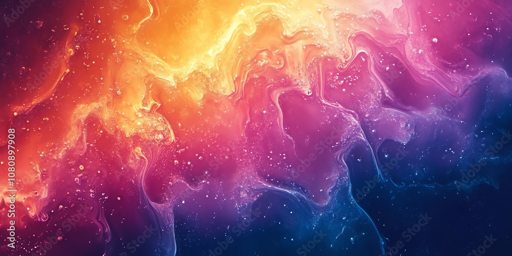 Poster Abstract background with vibrant colors and fluid shapes.