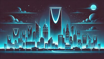 Neon-Free Saudi Skyline