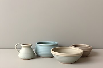 Handcrafting Pottery | Ceramic Making Process on White Background Generative AI illustration