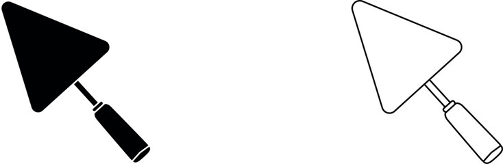 Spatula vector icon. Flat blade sign for repair and finishing work.