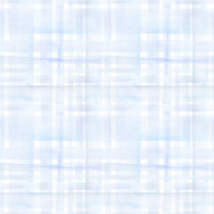 Blue checkered background watercolor. Seamless hand drawn vertical lines and stripes pattern for fabric texture, holidays textile, wallpaper, home decor prints
