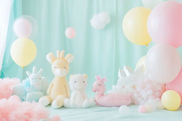 Vibrant Colorful Balloons for Party Decorations, Birthday Celebrations, and Festive Events with Helium-Filled and Elegant Balloon Arrangements