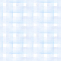 Blue checkered background watercolor. Seamless hand drawn vertical lines pattern for fabric texture, holidays textile, wallpaper, bed linen, winter, home decor prints